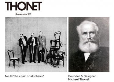 Thonet’in kendine özgün tarihçesi;